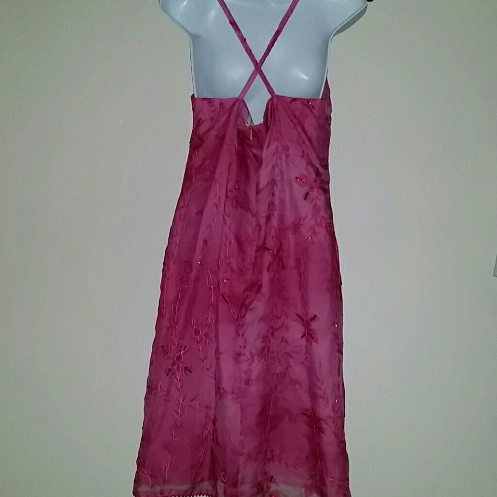Nanette Lepore Silk Sequin Pink Dress 10 - Picture 4 of 5